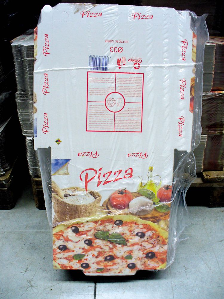 Virsus 100 Scatole Pizza 33x33 cm e altezza 3,5 cm , Chiusura Americana, di  colore bianco, Cartone Pizza Box Porta Pizza Panini Piadine da asporto