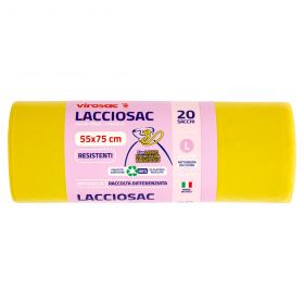 SACCO RACC.DIFF.ROT.X20 GIALLO 55X75