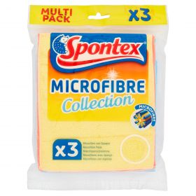 PANNO SPONTEX MICROFIBRA  +SPUGNA X 3PZ