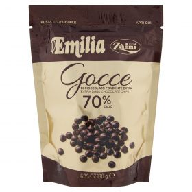 GOCCE CIOCC.FOND.70% EMILA GR180