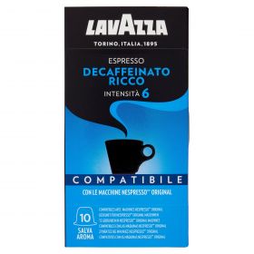 CAPSULA CAFFE'LAVAZZA COMP.NESPR.DECAF.RICCO X10