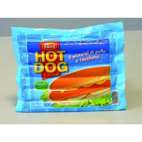 WURSTEL HOT DOG PAVO GR1000
