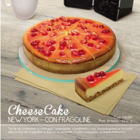 TORTA N.Y.CHEESE CAKE FRAGOLINE 14FT GR1500