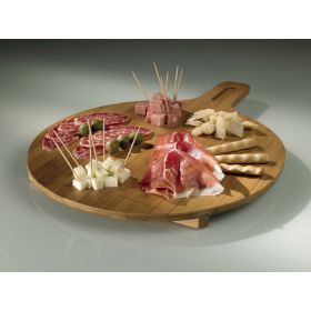 TAGLIERE TONDO BAMBOO C/PIEDI DIAM.35X2,5H