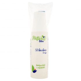BICCHIERI BIANCHI BIOPL.  ML.200 X 50PZ COMPOST.